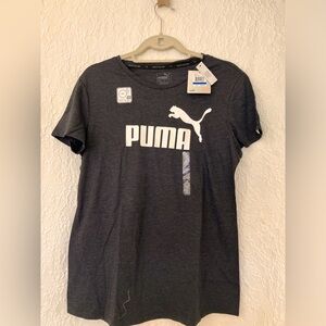 Puma Logo Dark Grey Heather Shirt XL NWT